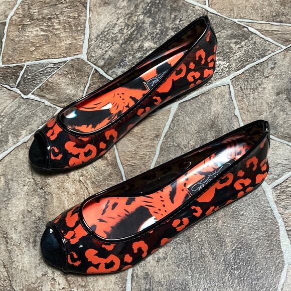 New in Box Iron Fist Orange Power Peep Toe Flat Sz 5 - Picture 3 of 14